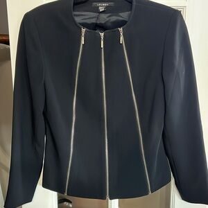 LOUBEN Zippers Jacket Blazer Black Size 2